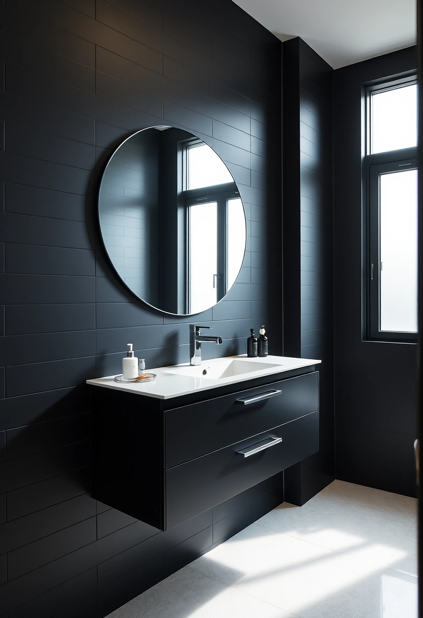 all black bathroom ideas 18