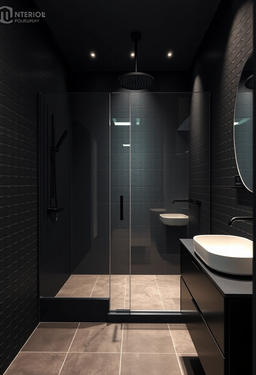 all black bathroom ideas 19