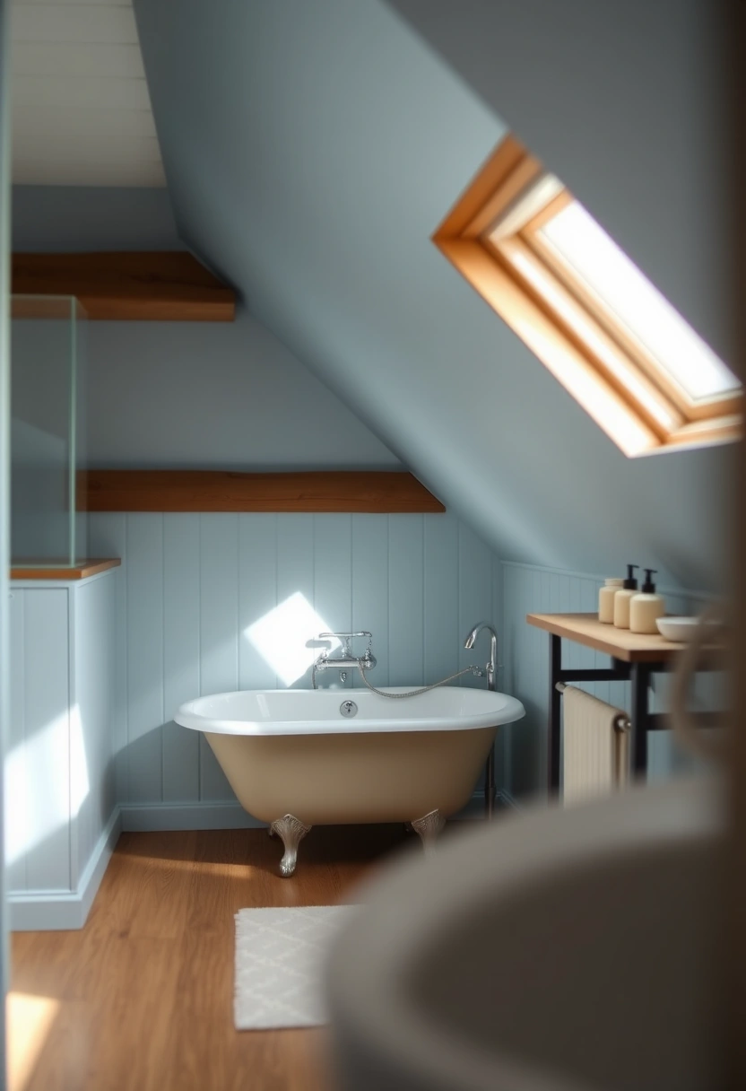 attic bathroom ideas slanted ceiling 17