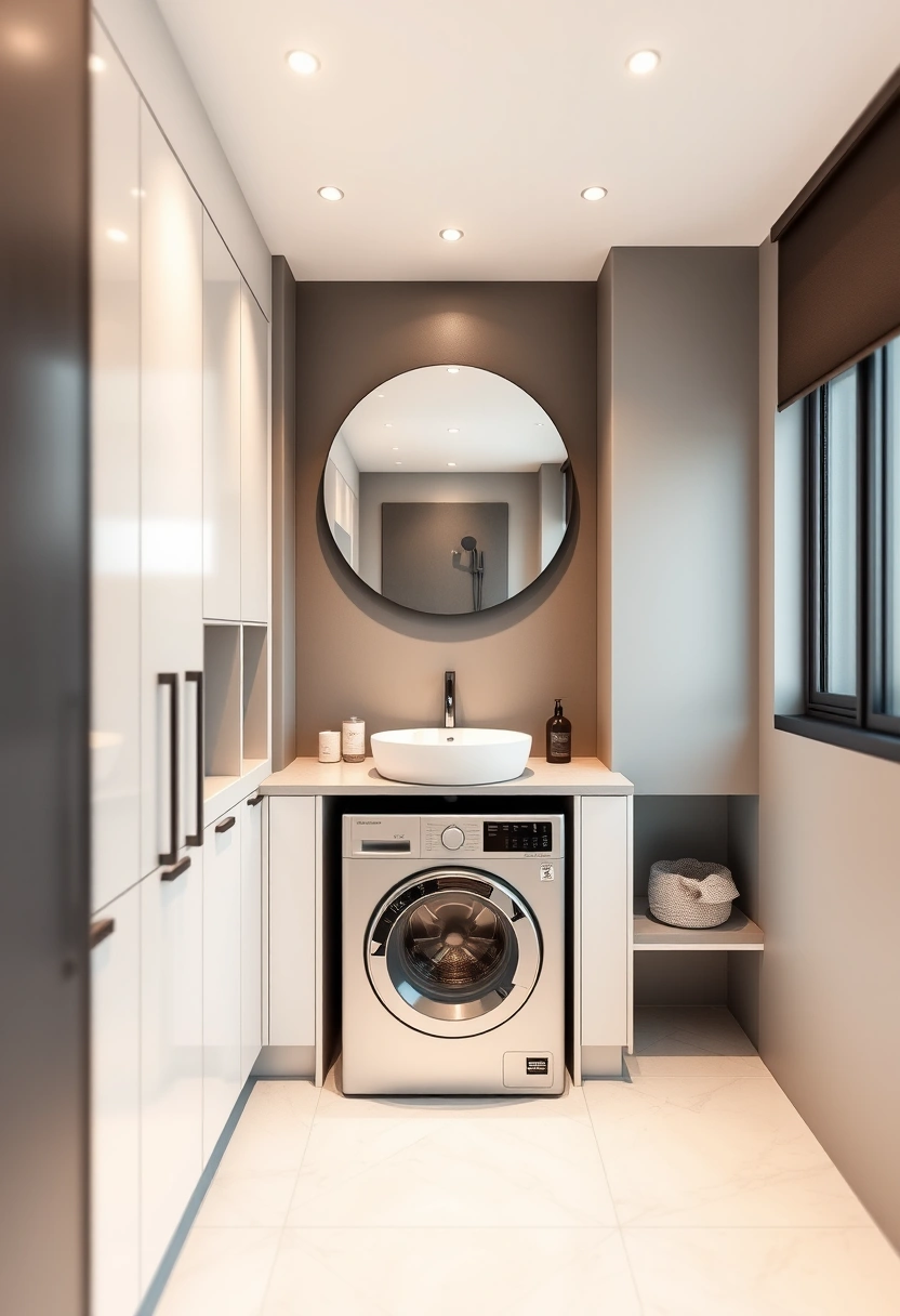 bathroom ideas with washing machine 13