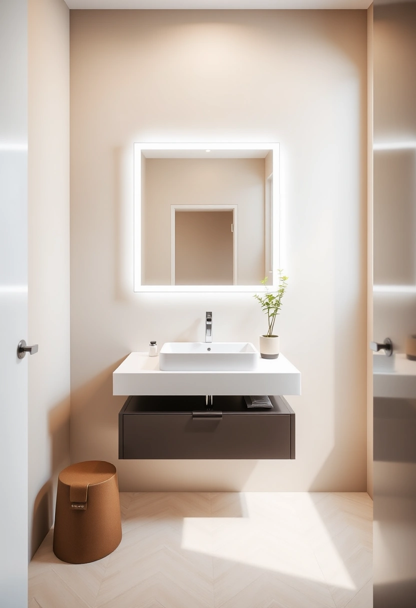 bathroom mirror and lighting ideas 18