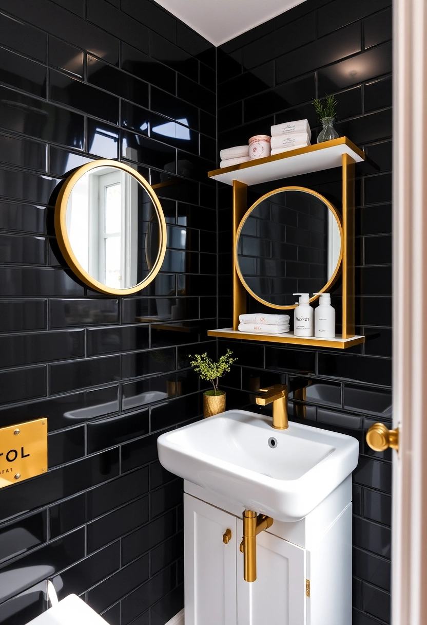 black and gold bathroom ideas 14