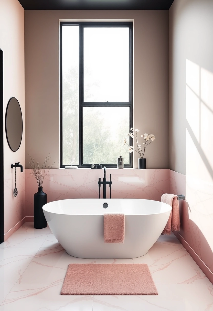 black and pink bathroom ideas 11