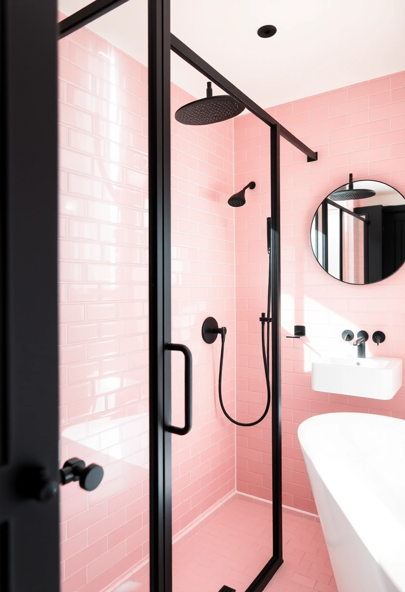 black and pink bathroom ideas 13