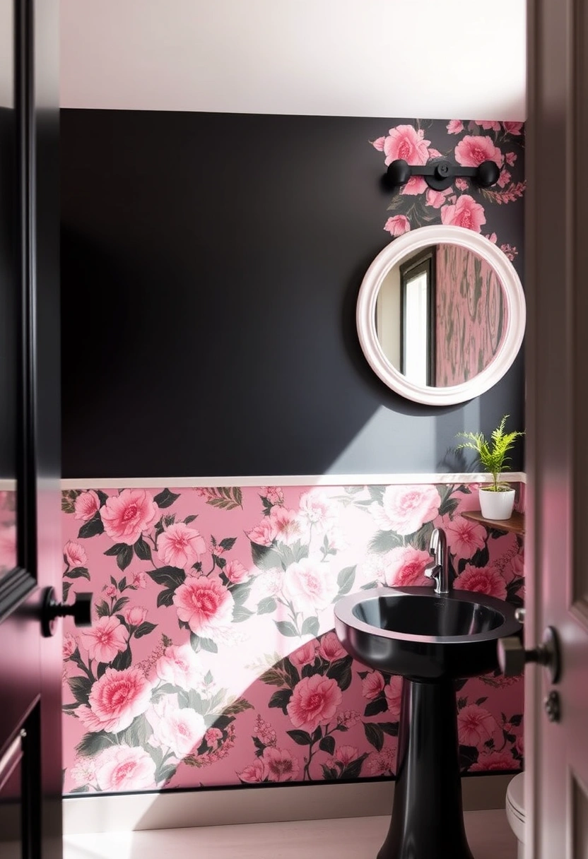 black and pink bathroom ideas 5