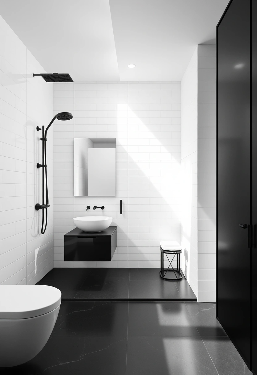 black and white bathroom ideas 17