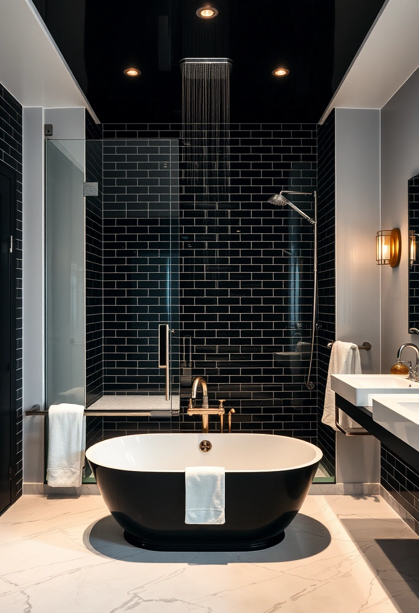 black and white bathroom ideas decor 12