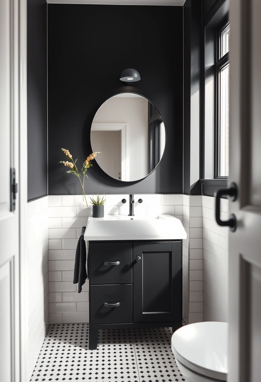 black and white bathroom ideas decor 13