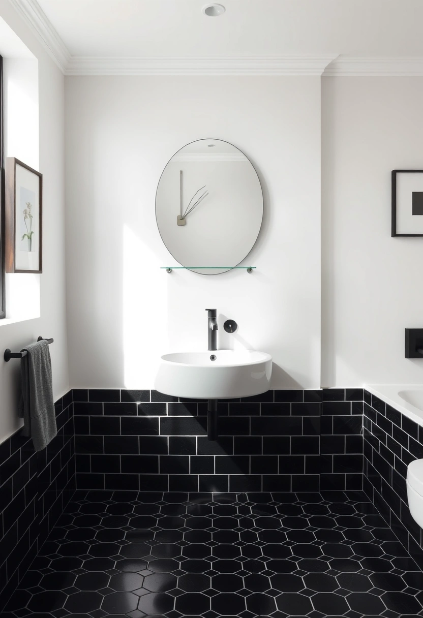 black and white bathroom ideas decor 15