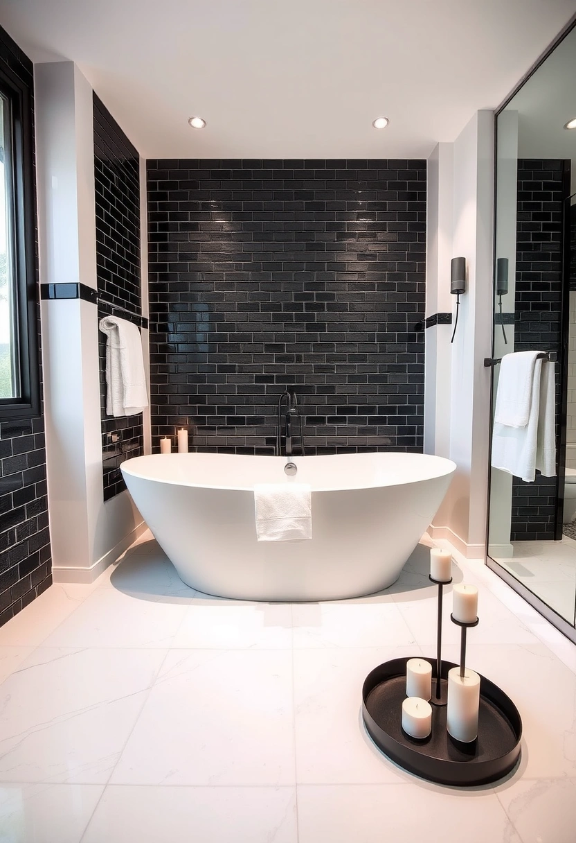 black and white bathroom ideas decor 17