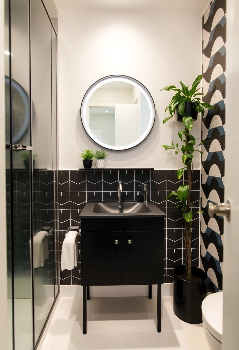 black and white bathroom ideas decor 5