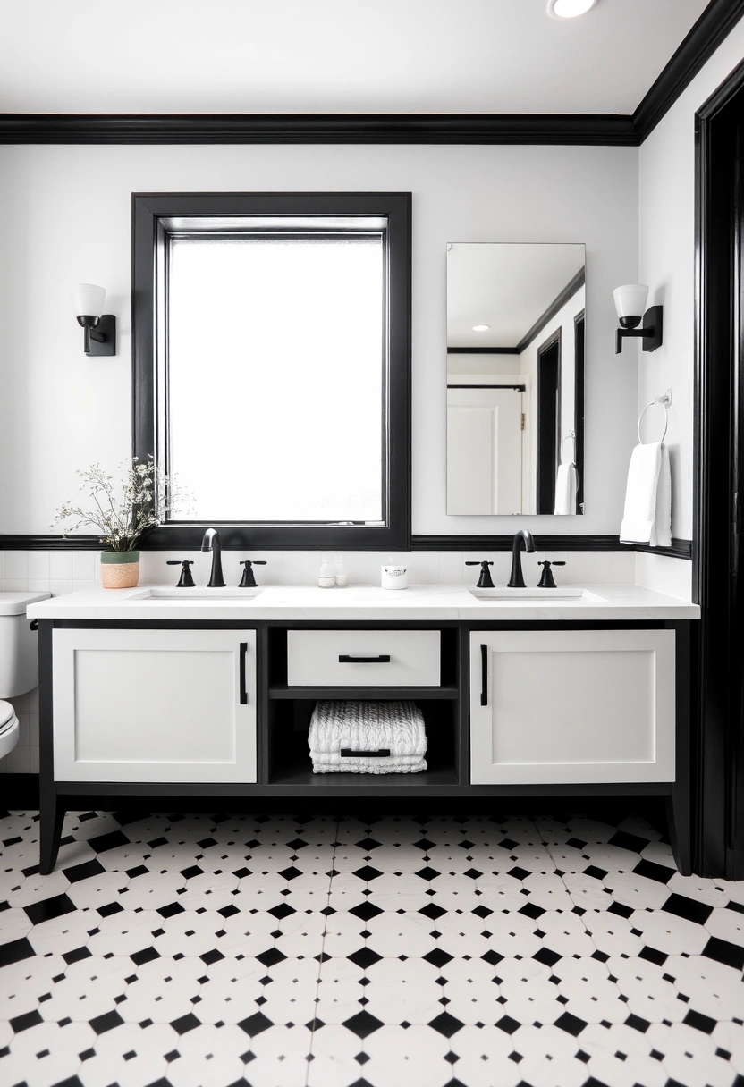 black and white bathroom ideas decor 8