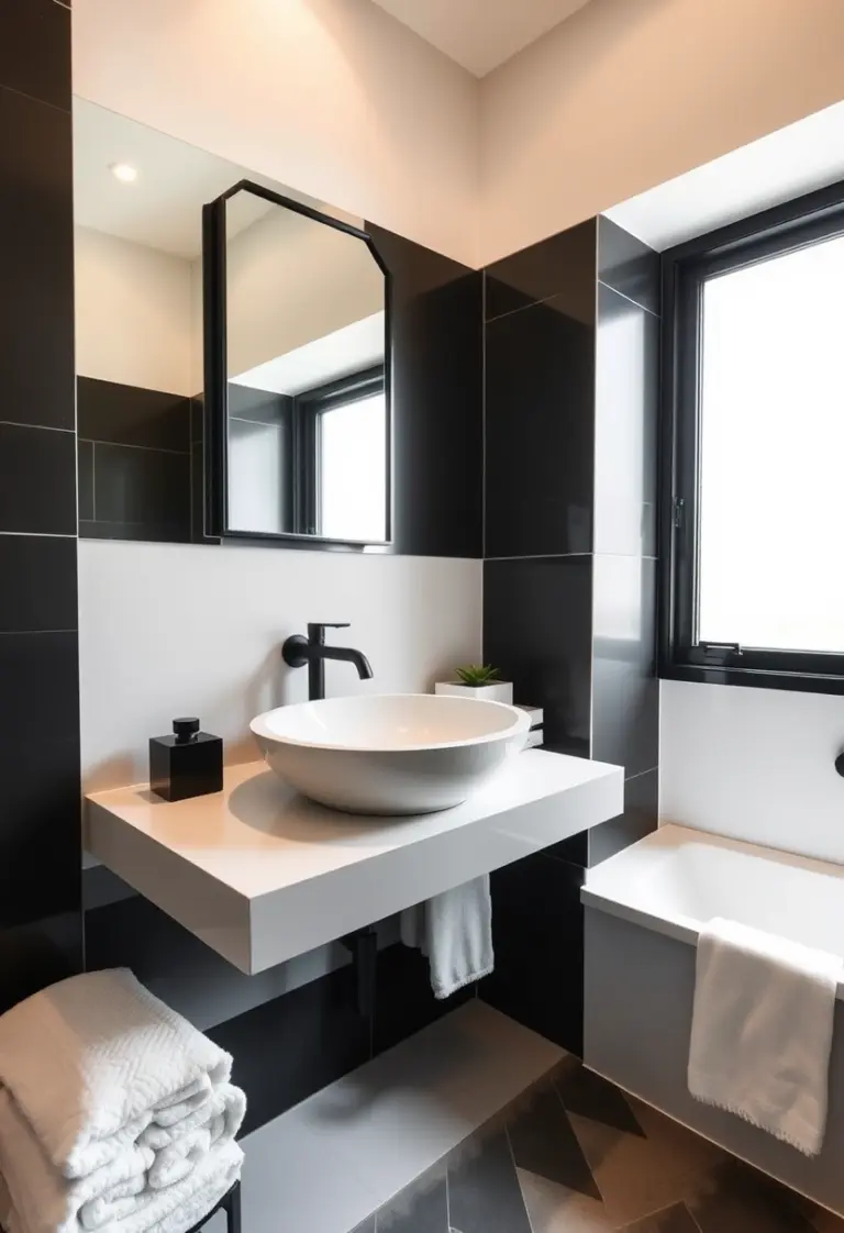 black and white small bathroom ideas 1