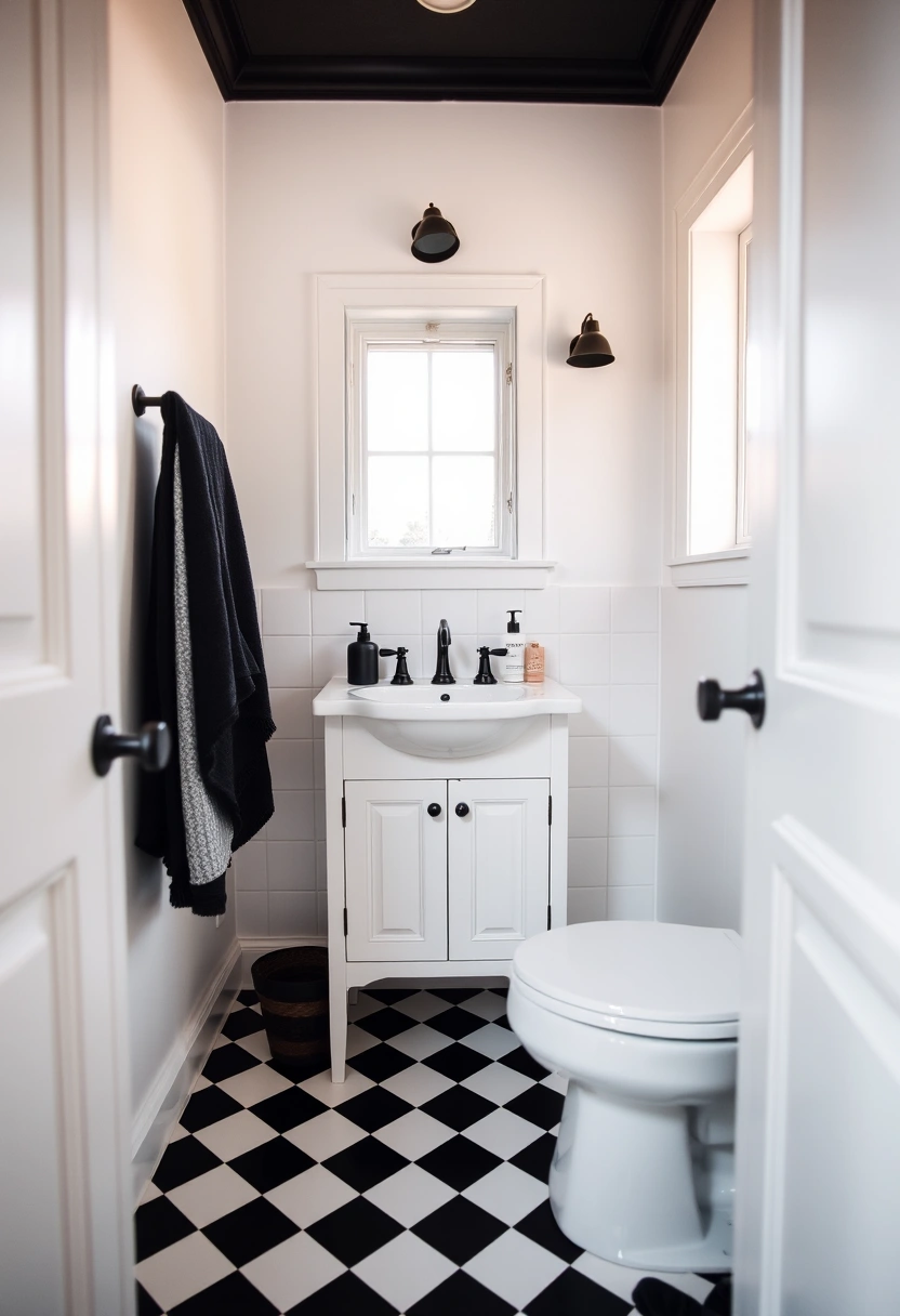 black and white small bathroom ideas 14