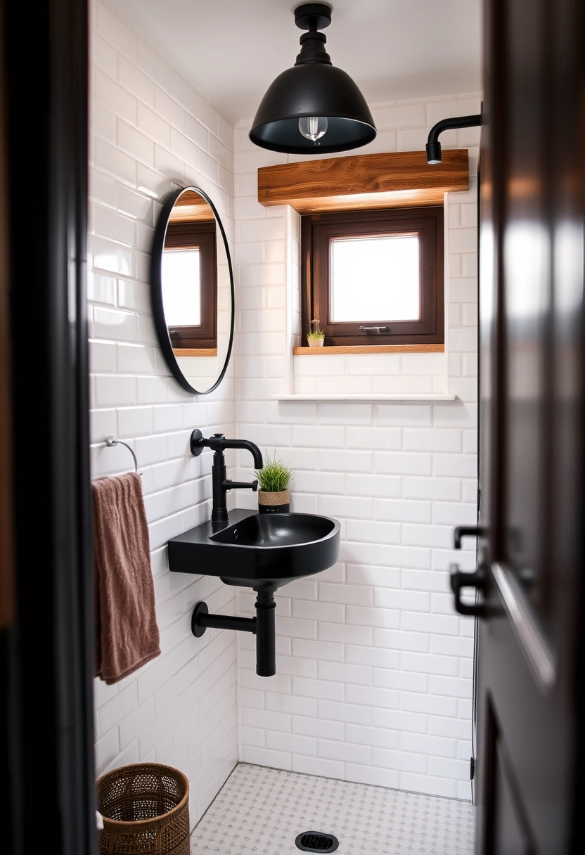 black bathroom decor ideas 13