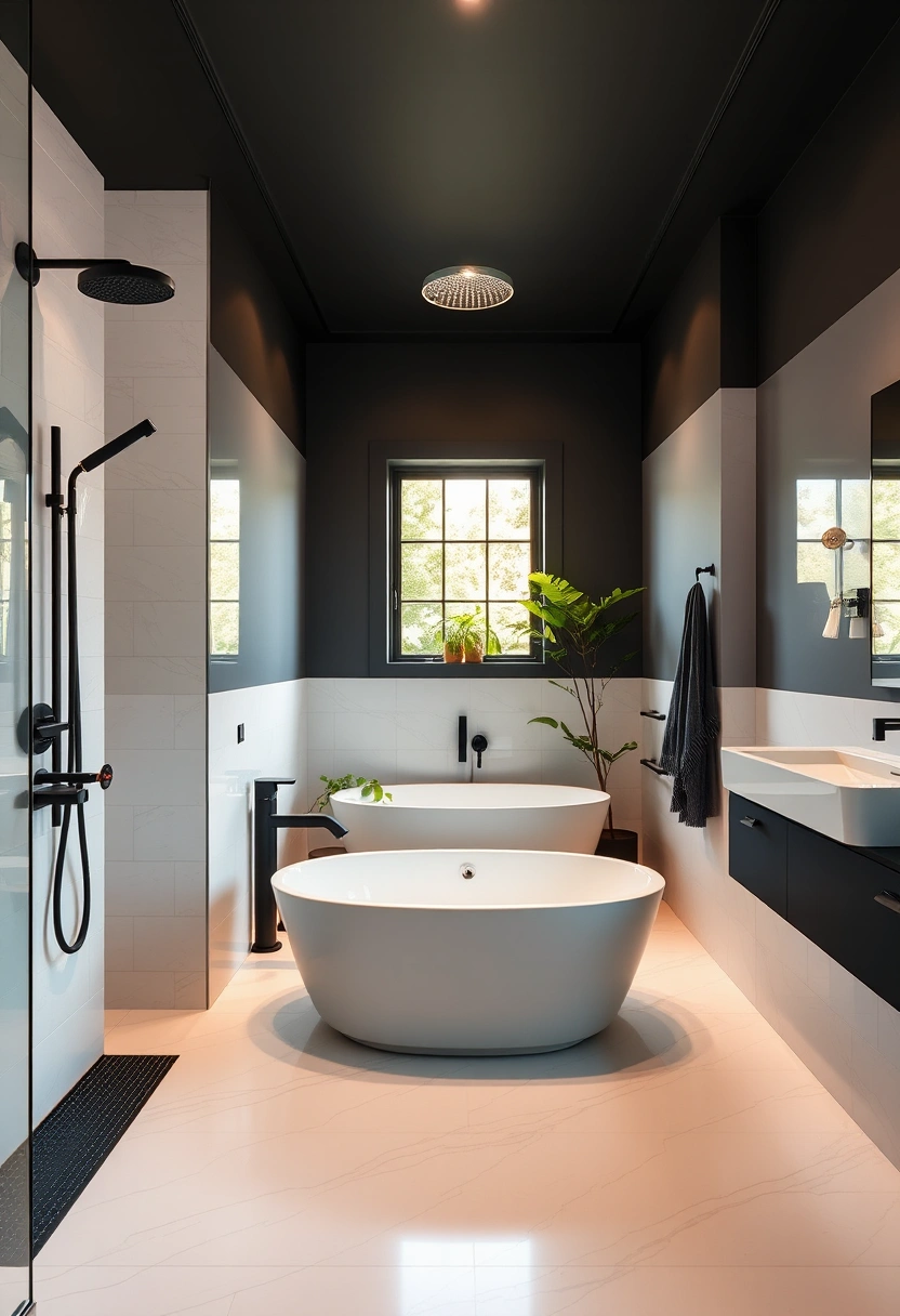 black bathroom decor ideas 15