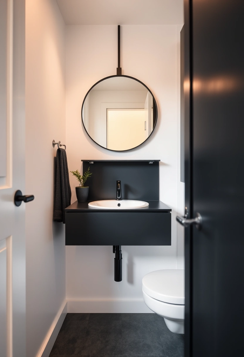 black bathroom decor ideas 18