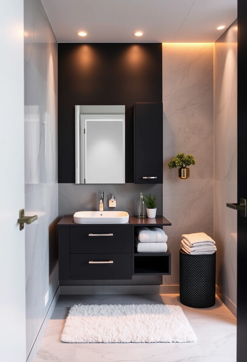 black bathroom decor ideas 2