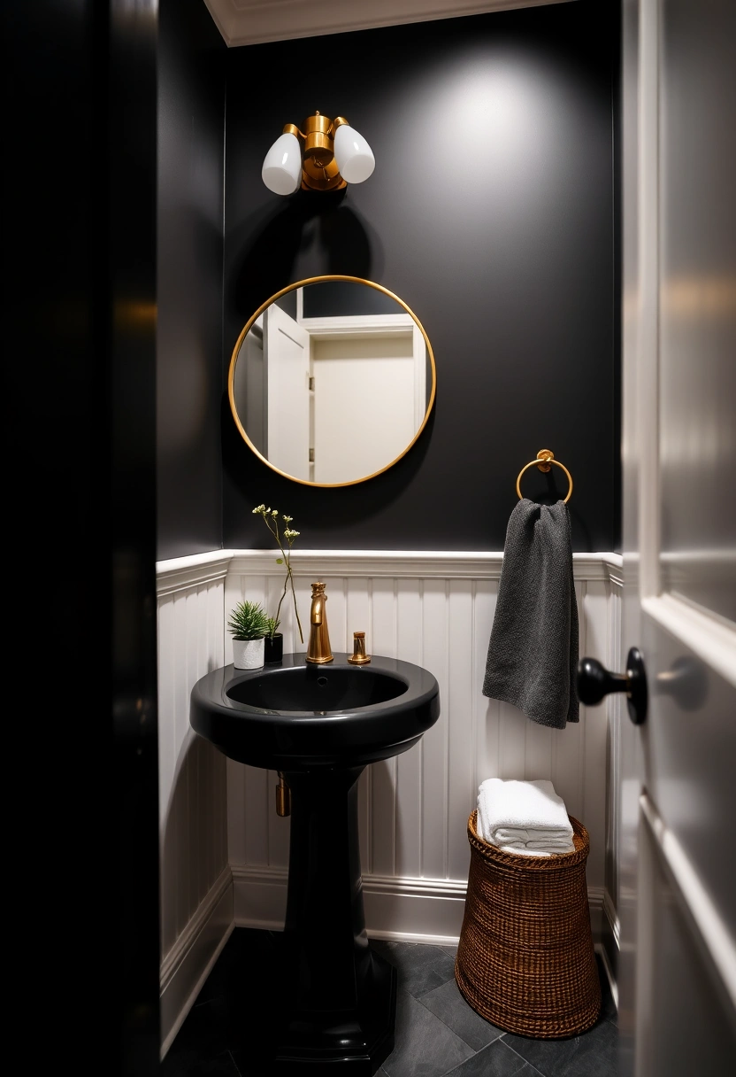 black bathroom decor ideas 7