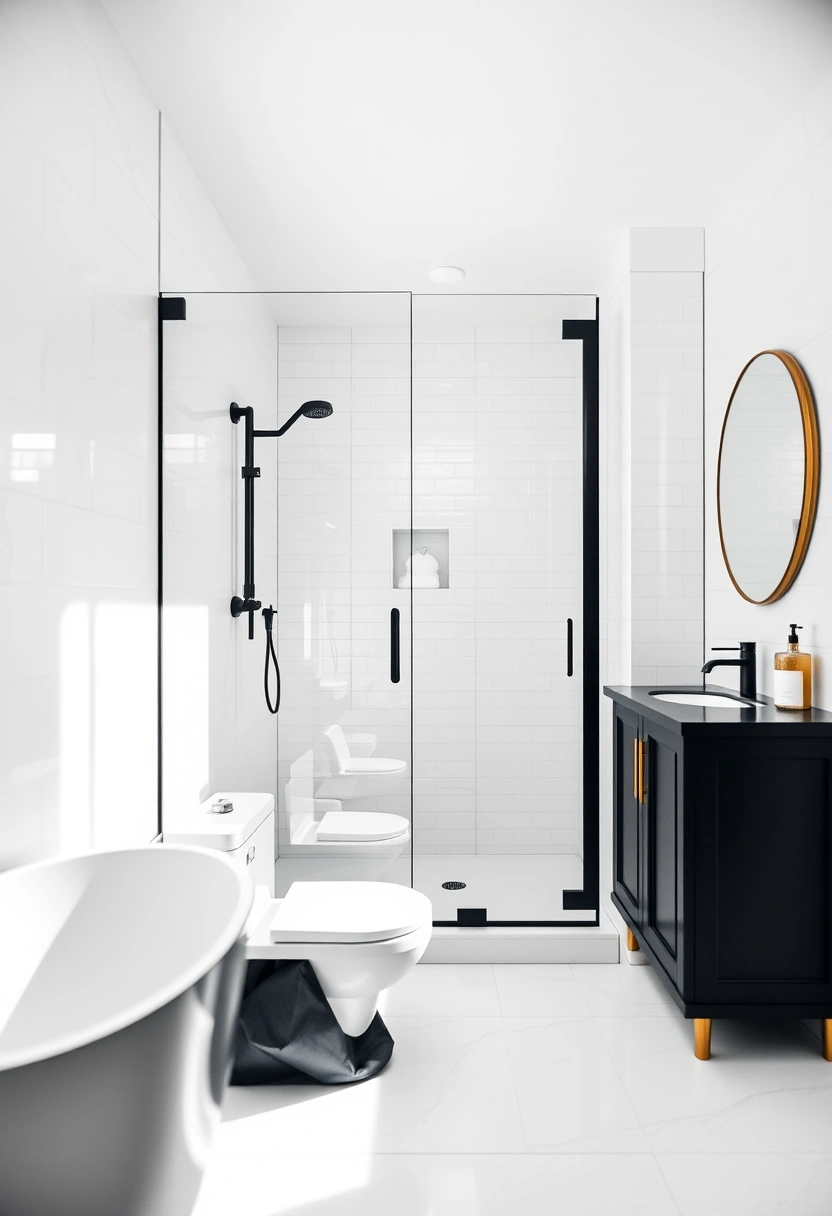 black white and gold bathroom ideas 10