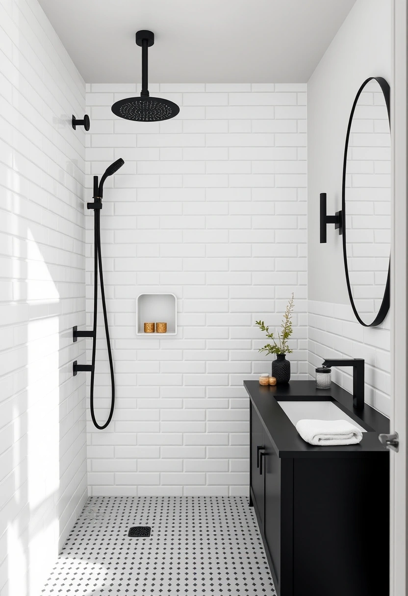 black white and gold bathroom ideas 15