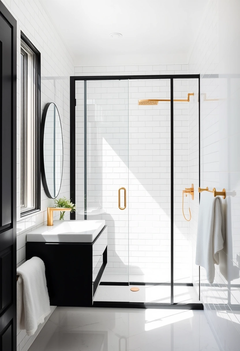 black white and gold bathroom ideas 3