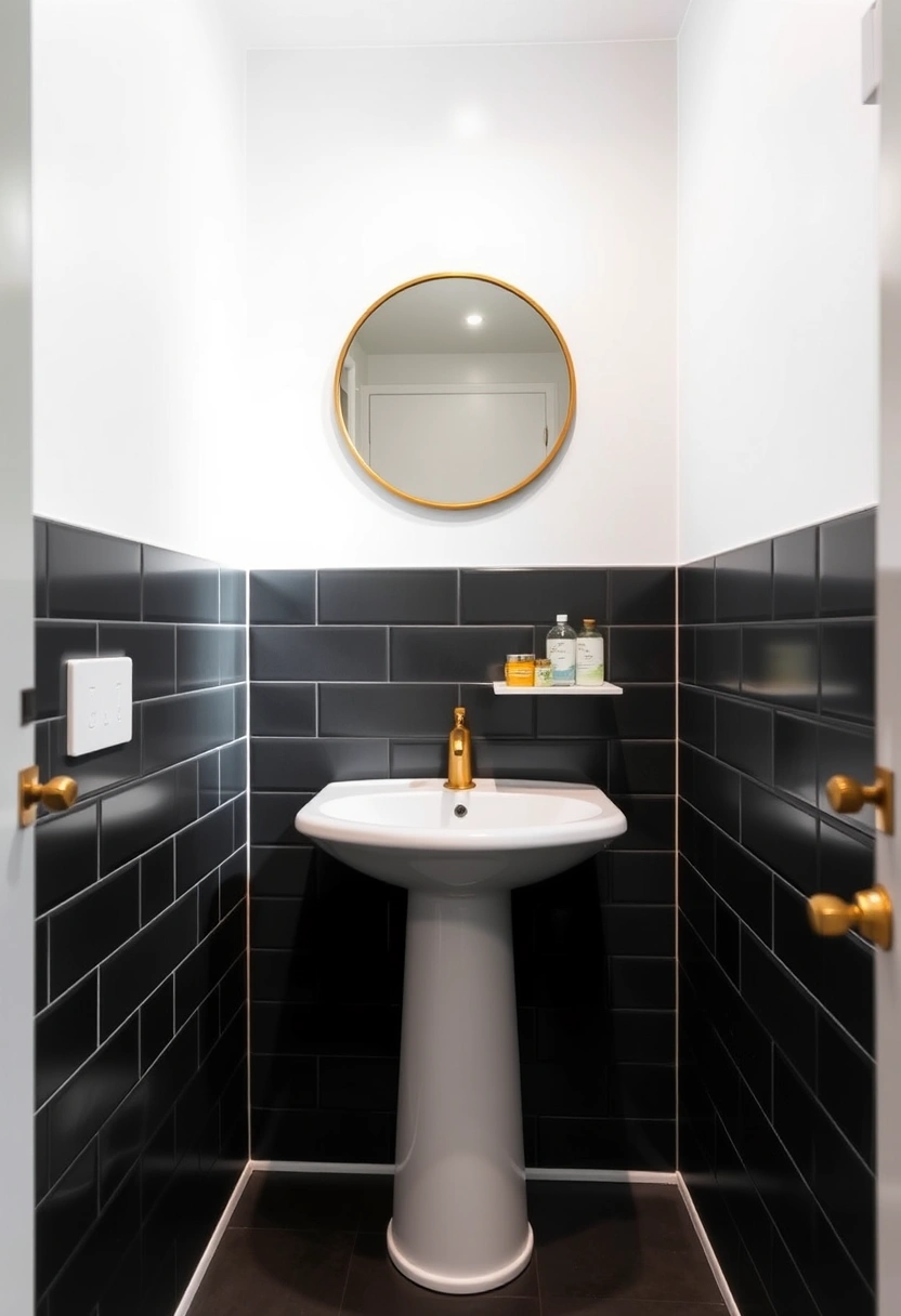 black white and gold bathroom ideas 5