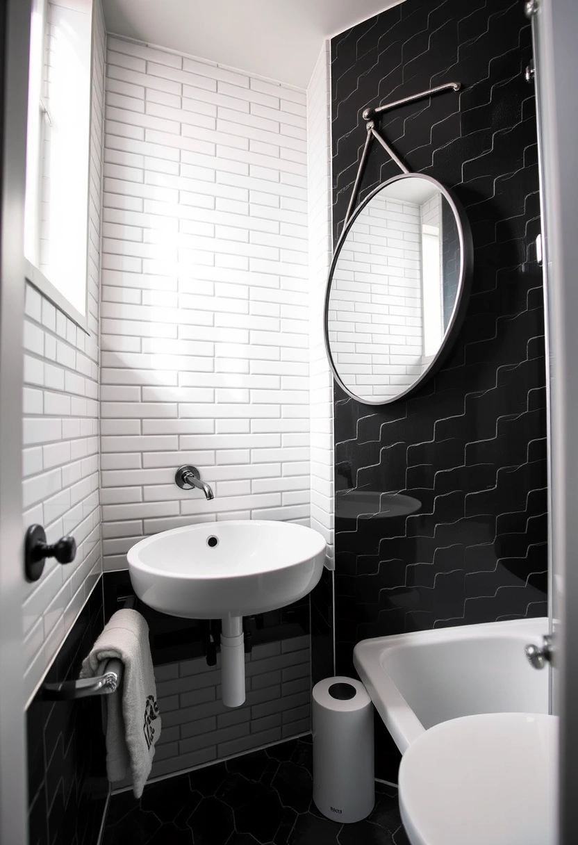 black white and grey bathroom ideas 12