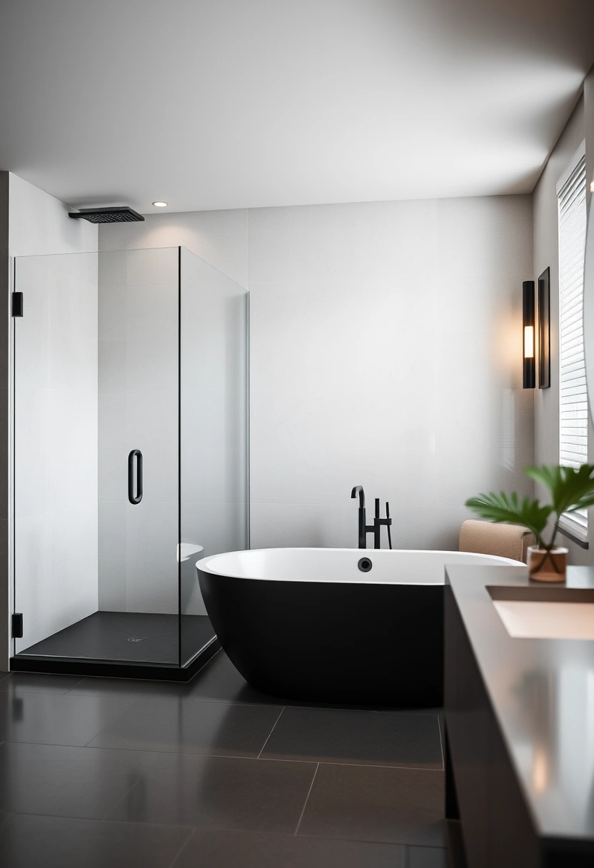 black white and grey bathroom ideas 16