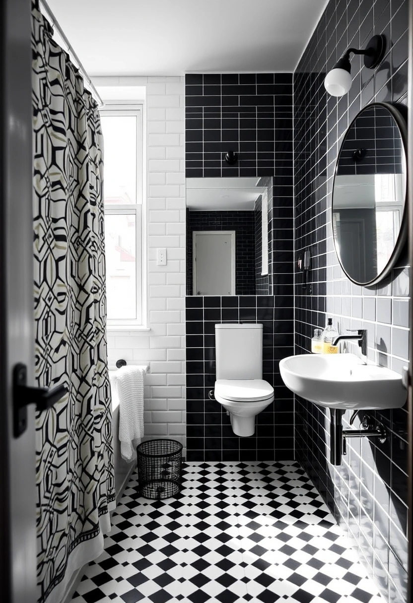 black white and grey bathroom ideas 8