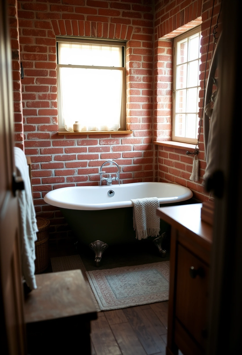 brick bathroom ideas 1