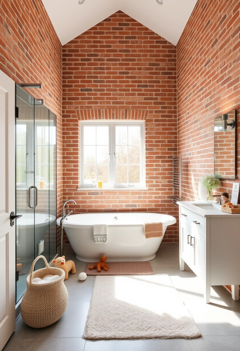 brick bathroom ideas 10