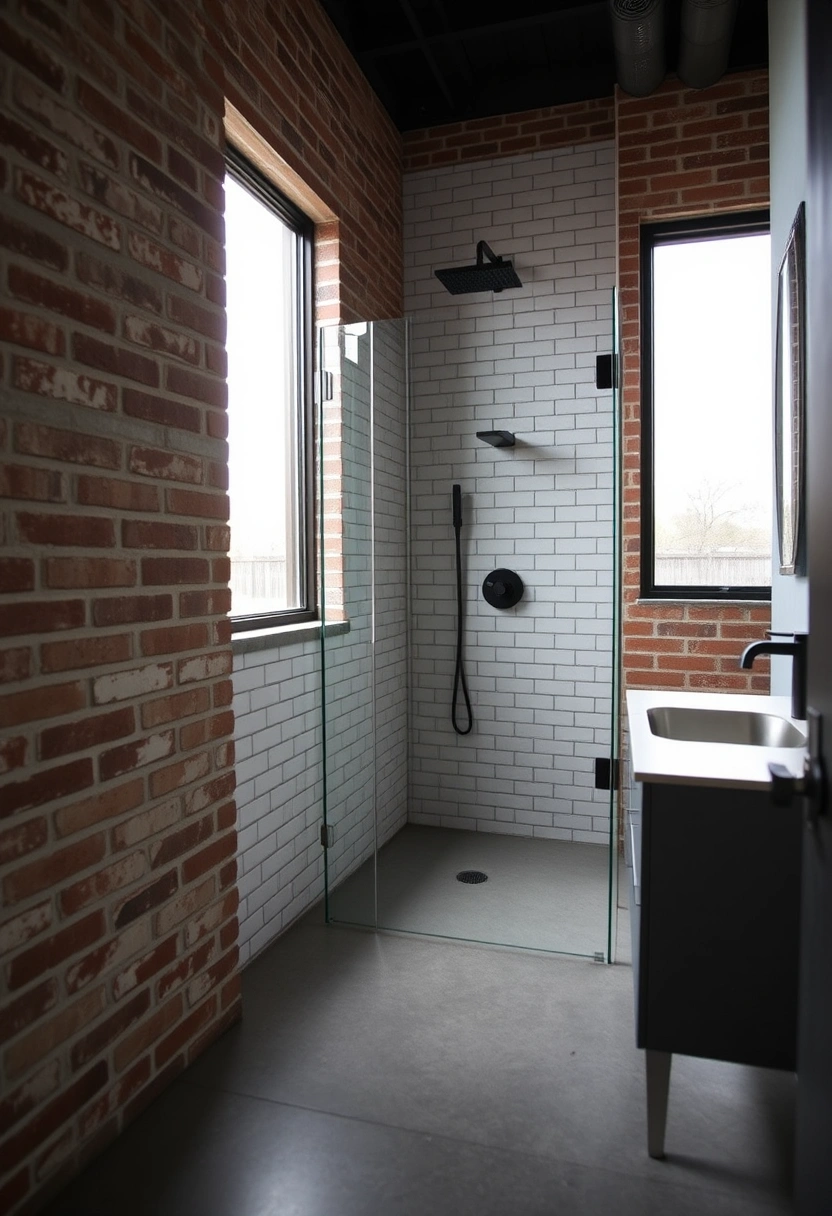 brick bathroom ideas 14