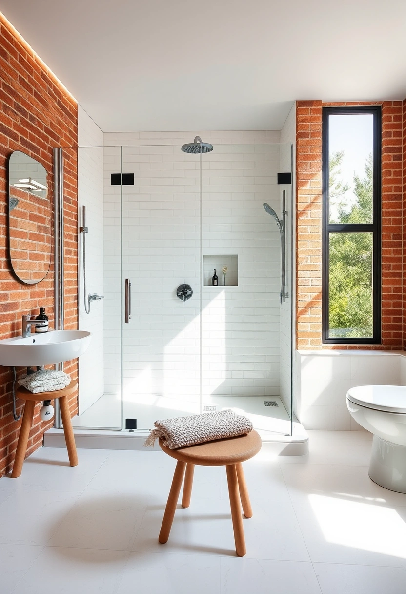 brick bathroom ideas 18