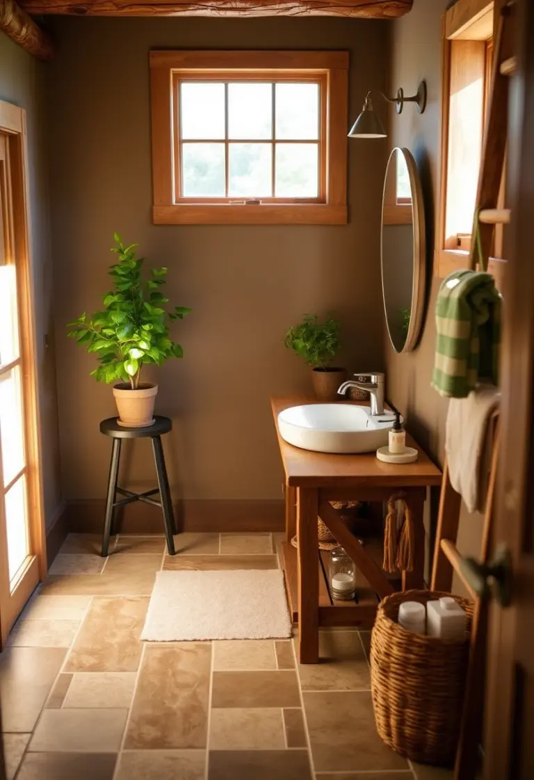 cabin bathroom ideas 1