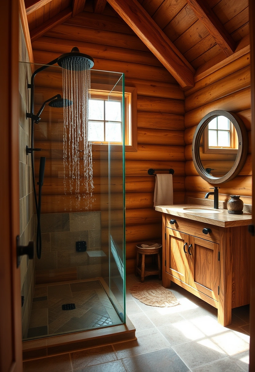 cabin bathroom ideas 20