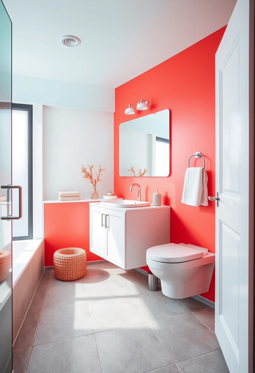 coral bathroom ideas 13