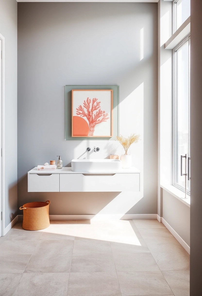 coral bathroom ideas 8