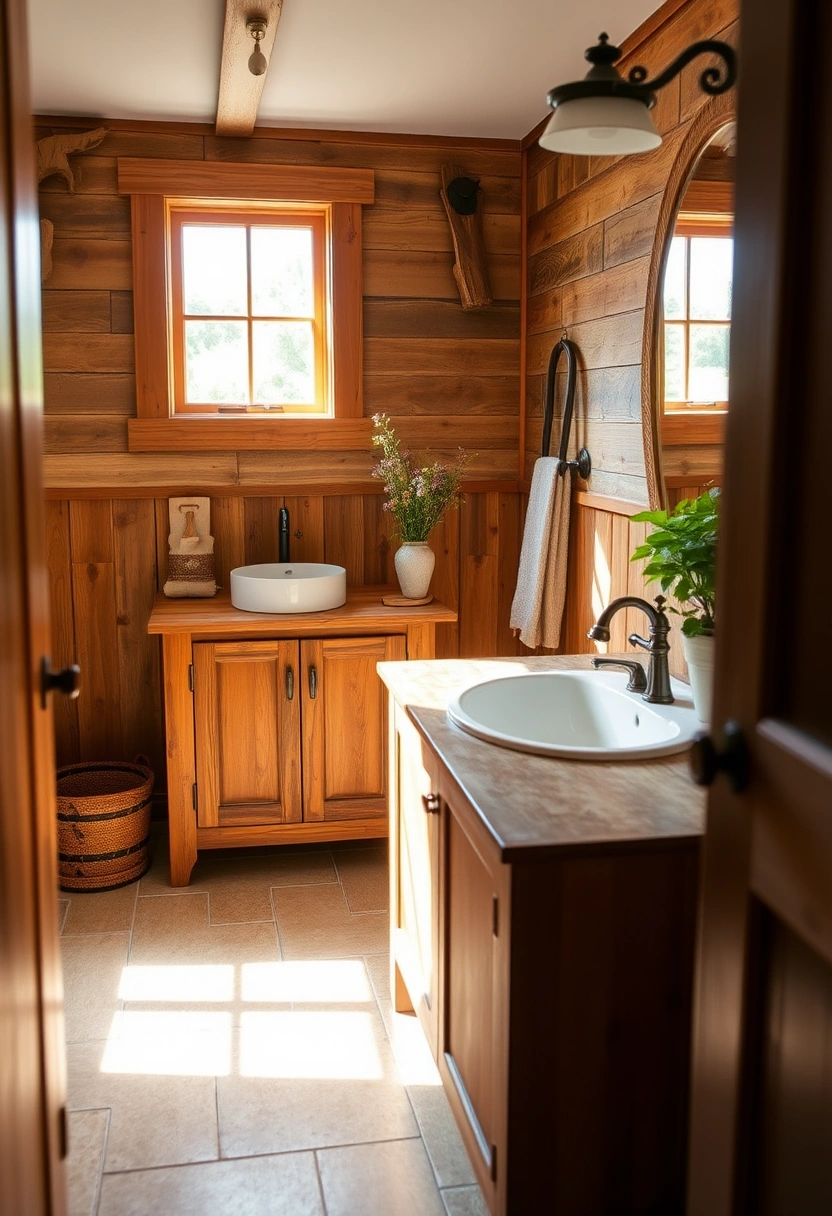 country rustic bathroom ideas 14