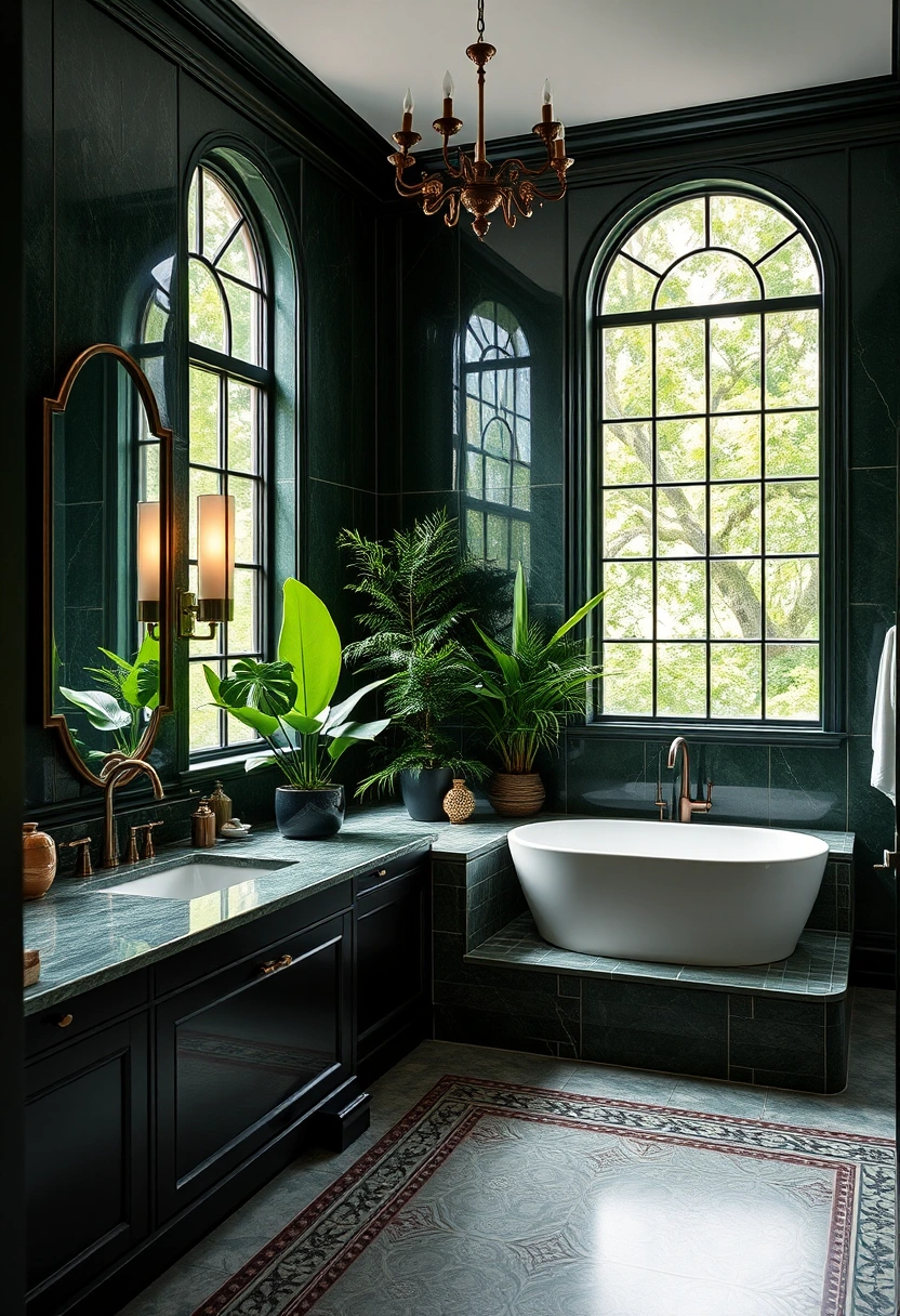 dark green bathroom ideas 18