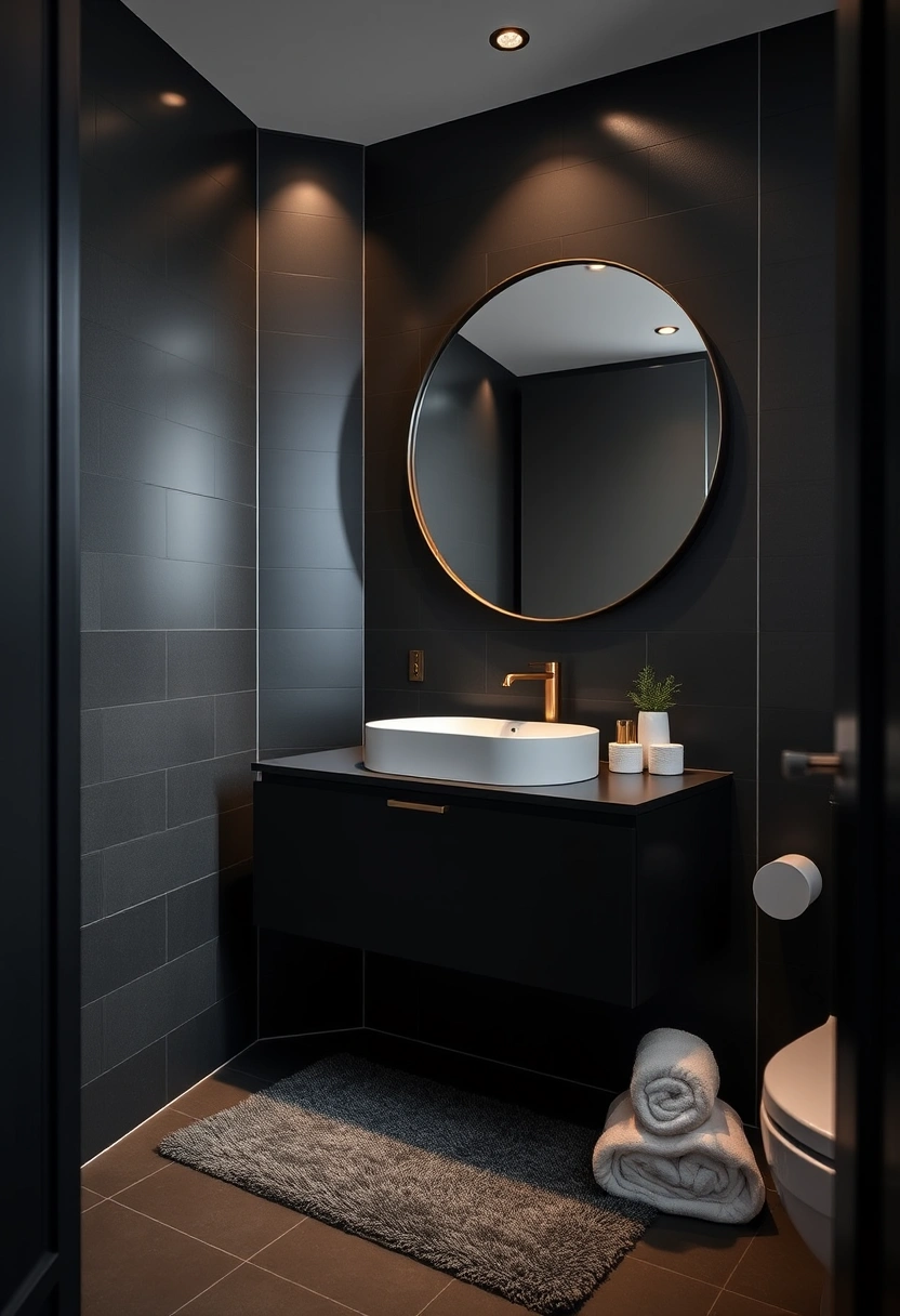 dark small bathroom ideas 1