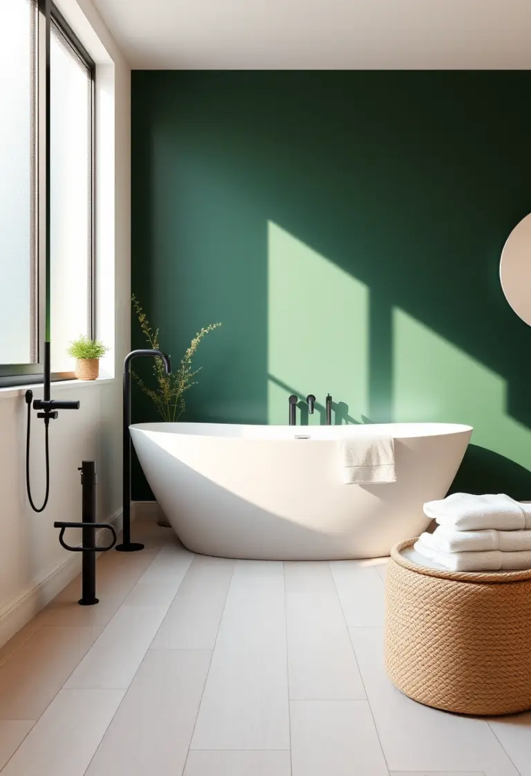 forest green bathroom ideas 1