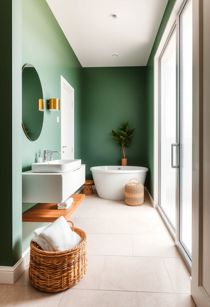 forest green bathroom ideas 13