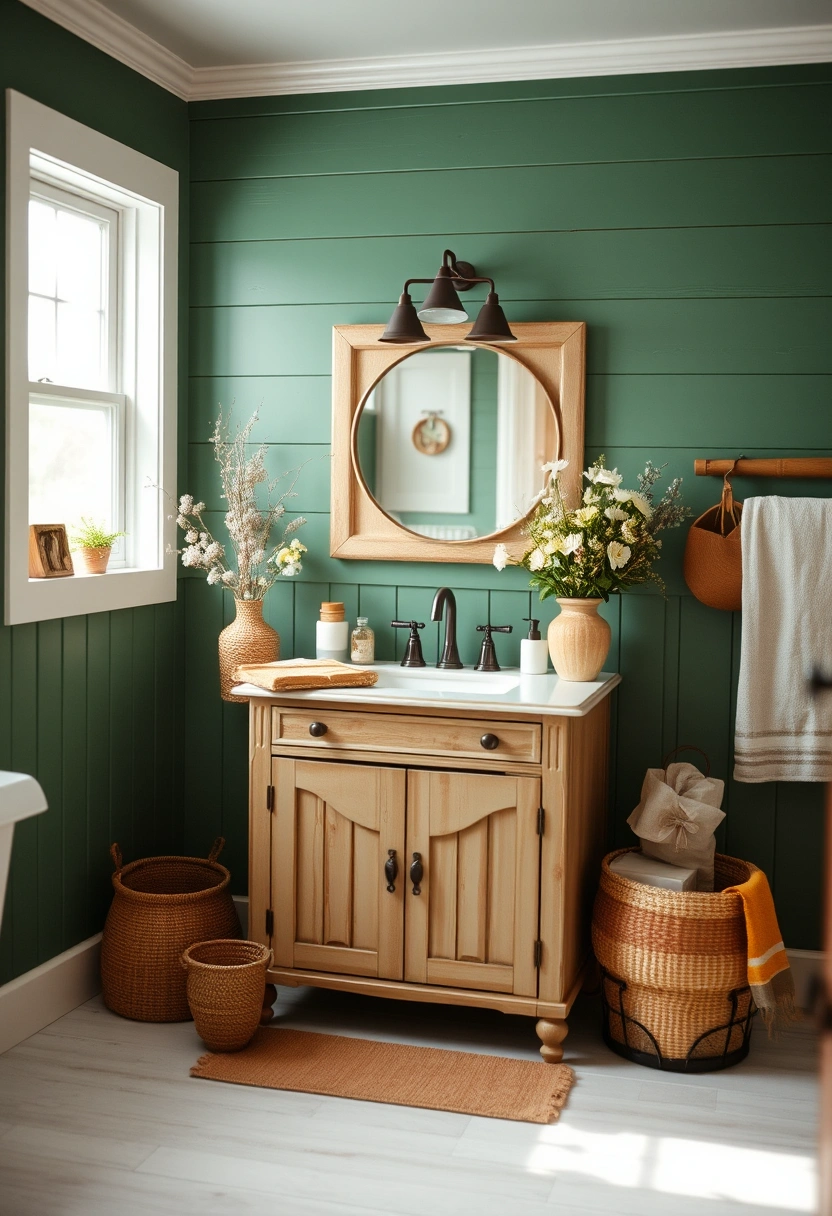 forest green bathroom ideas 16