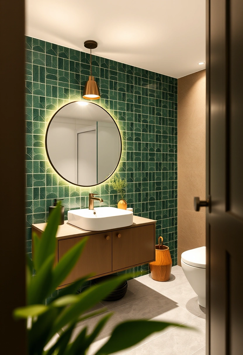 forest green bathroom ideas 17