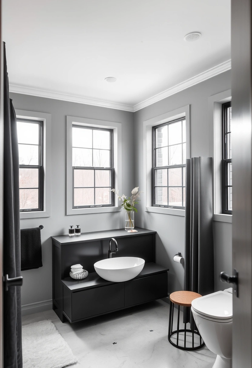 gray and black bathroom ideas 14