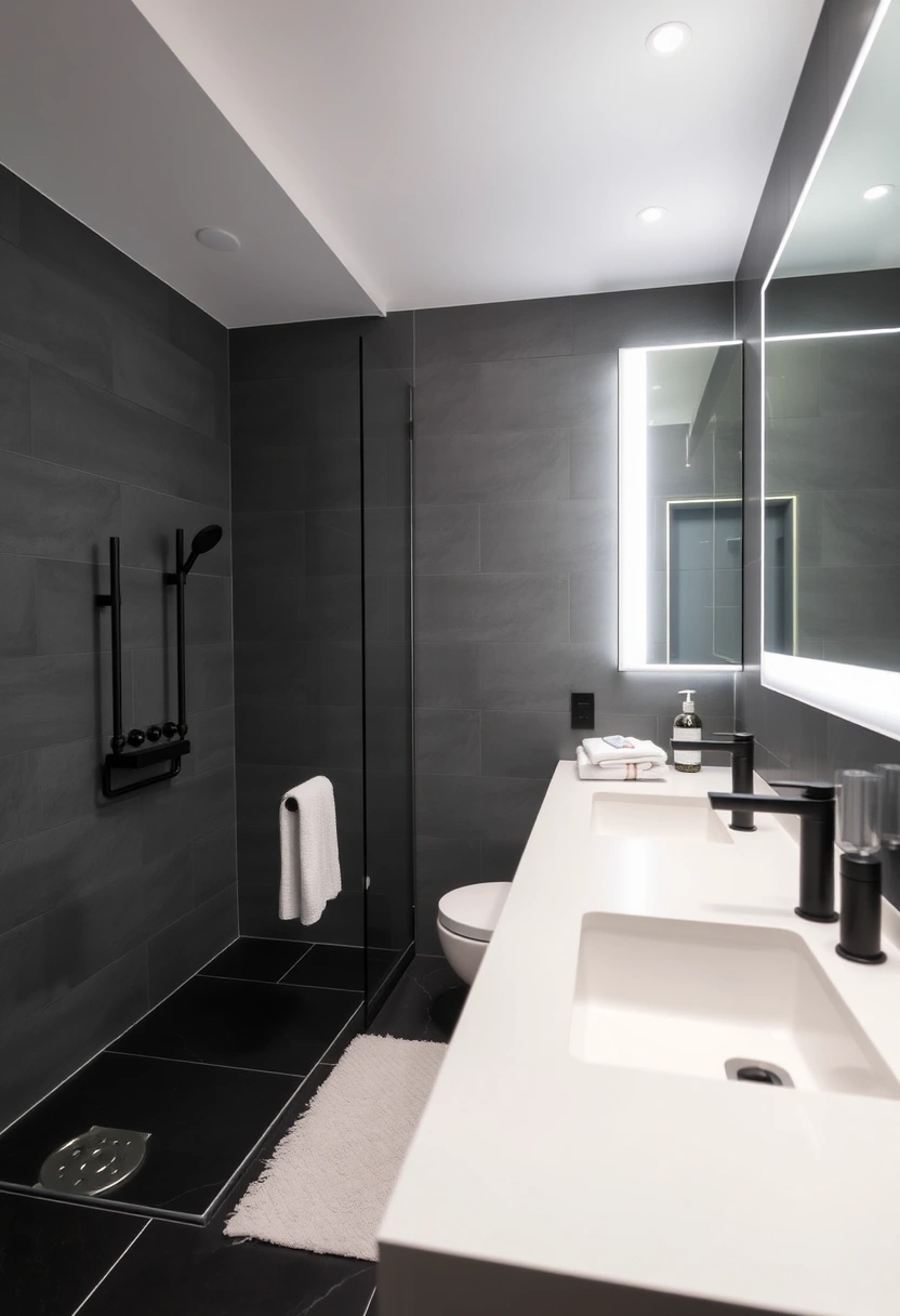 gray and black bathroom ideas 17