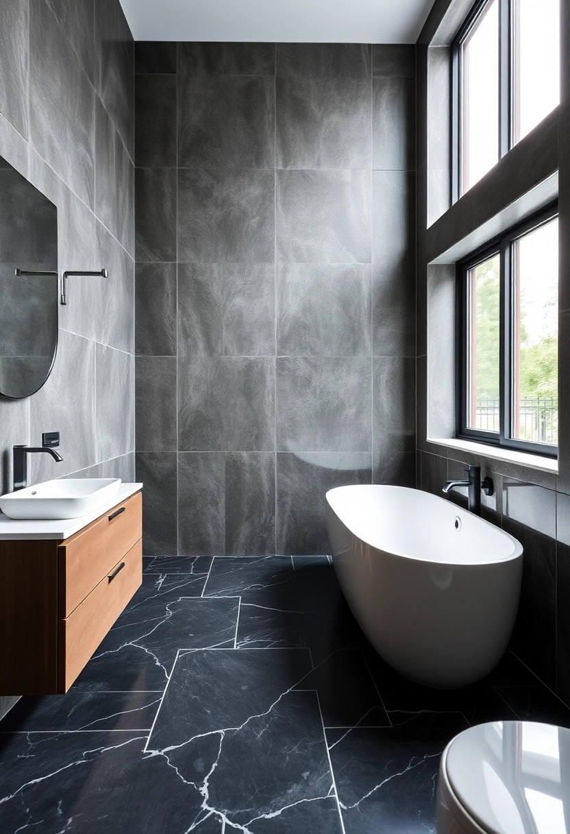 gray and black bathroom ideas 18