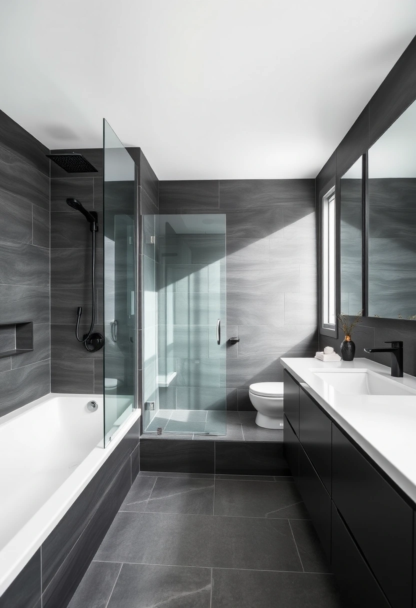 gray and black bathroom ideas 19