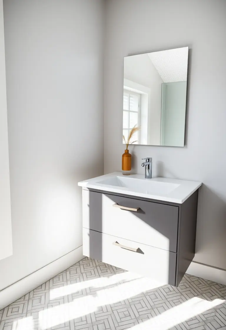 gray vanity bathroom ideas 1